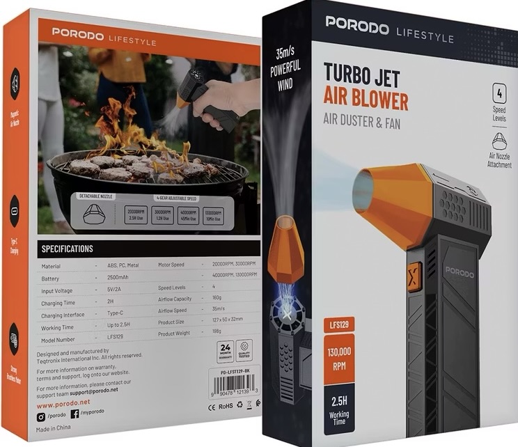فن توربو پرودو لایفاستایل مدل Porodo Lifestyle Turbo Blower