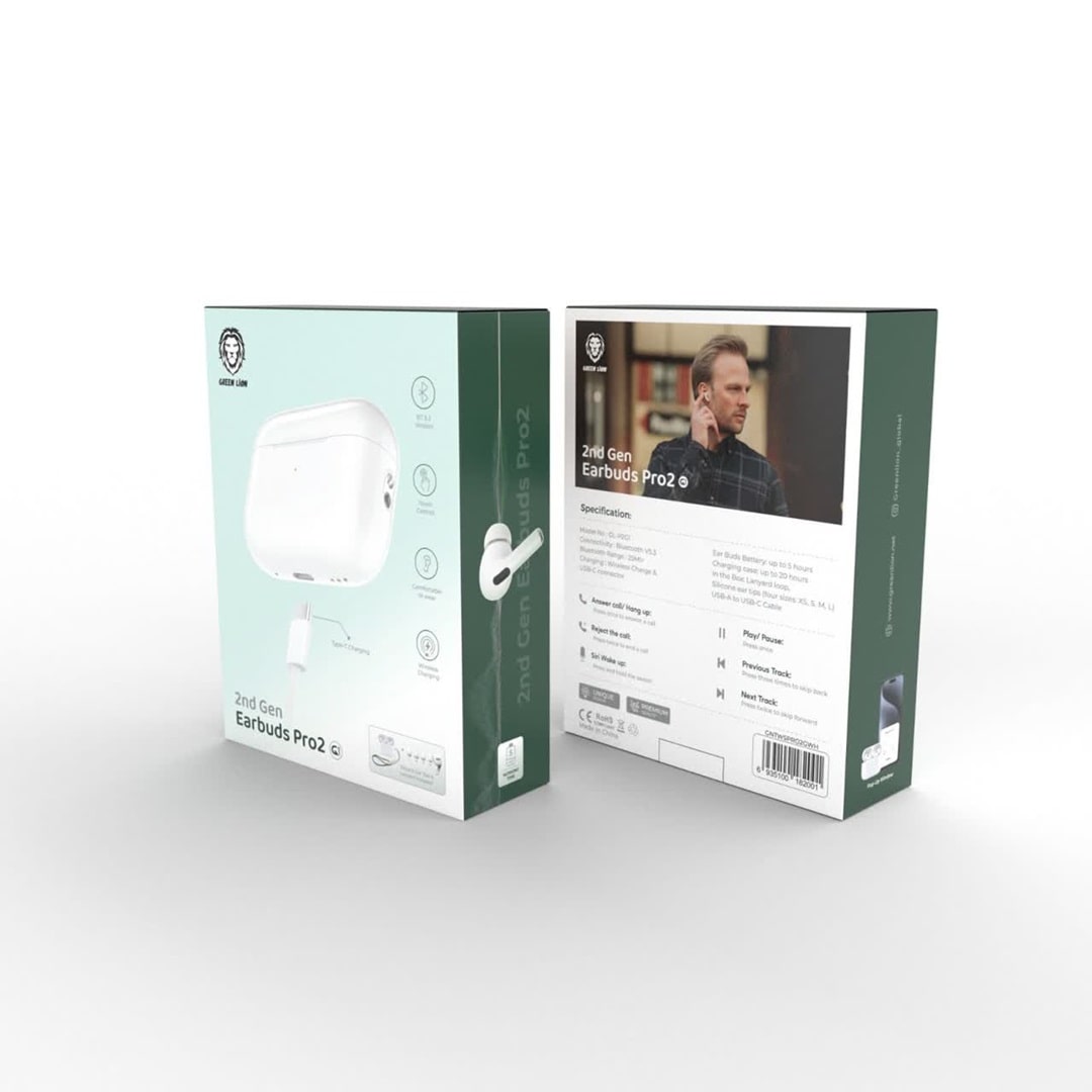 هندزفری بلوتوث پرو 2 (نسل دوم) گرین Green Earbuds Pro 2 (2nd Gen)